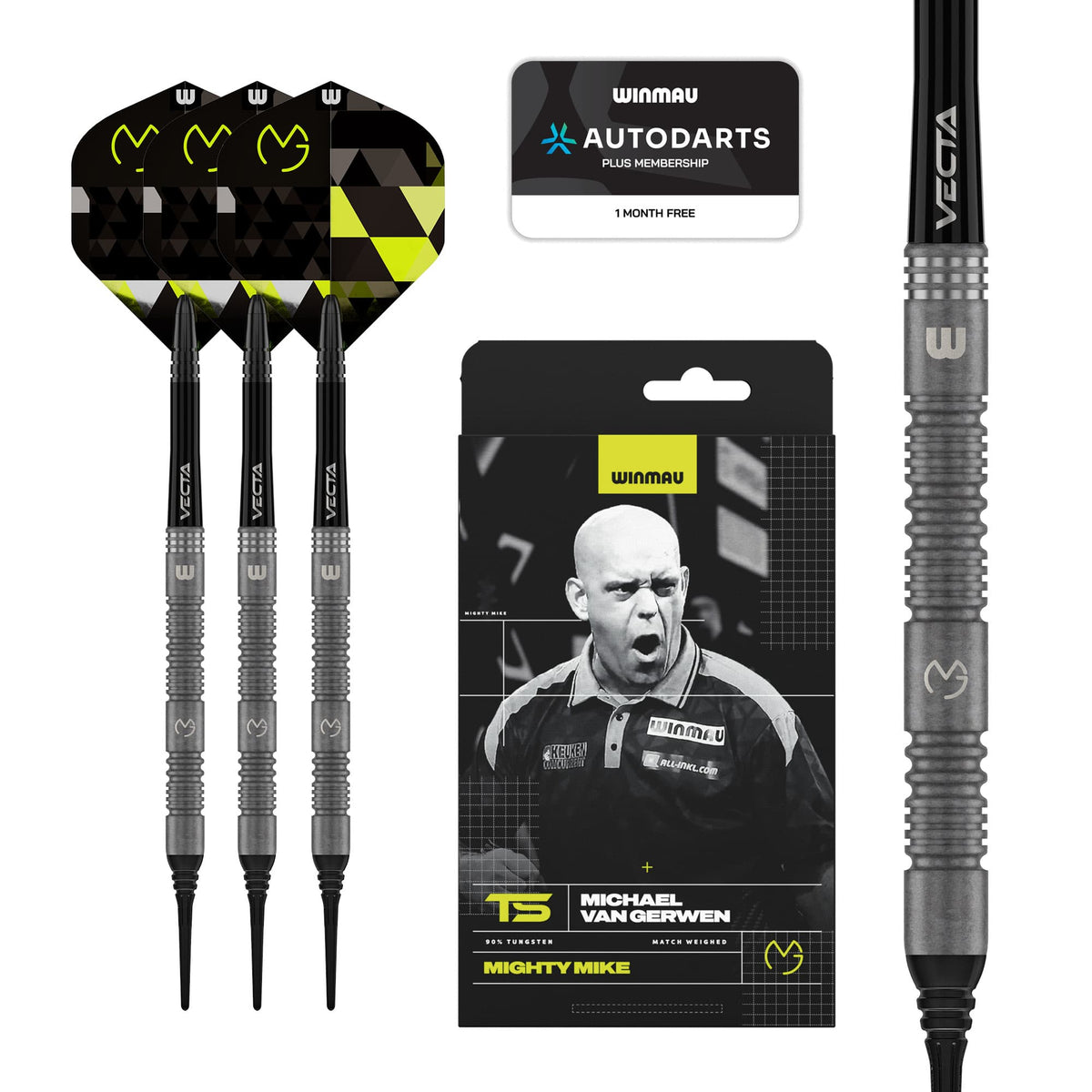 Winmau Michael van Gerwen Darts - Soft Tip - 90% Tungsten - TS 18g