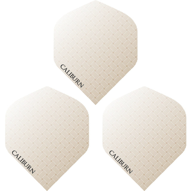 Caliburn Dart Flights - 100 Micron - Standard No2 - Logo - White