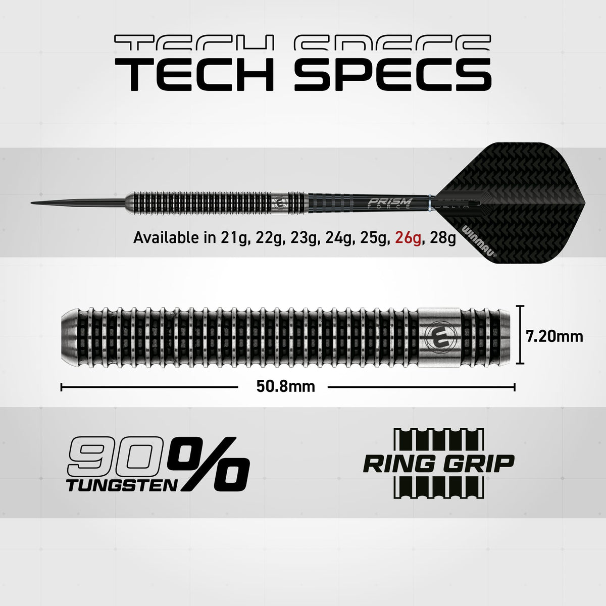 Winmau Blackout Darts - Steel Tip - 90% Tungsten - Style 2