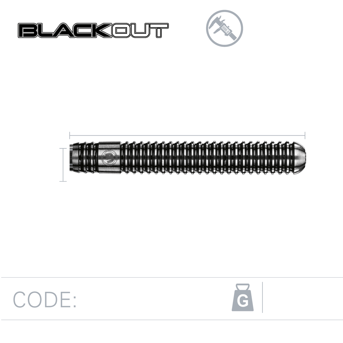 Winmau Blackout Darts - Steel Tip - 90% Tungsten - Style 2