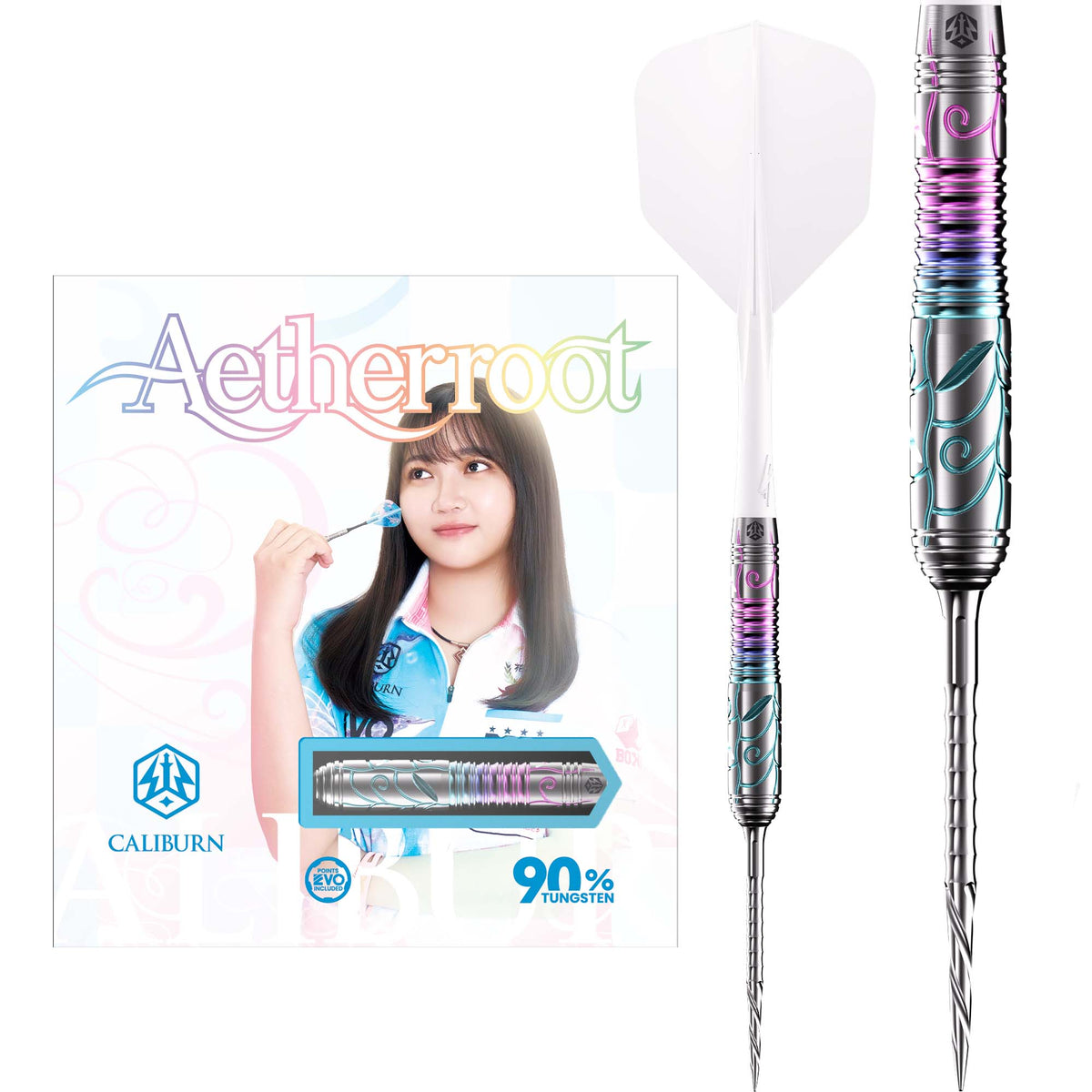 Caliburn Players Darts - Steel Tip - 90% Tungsten - Aetherroot 21g