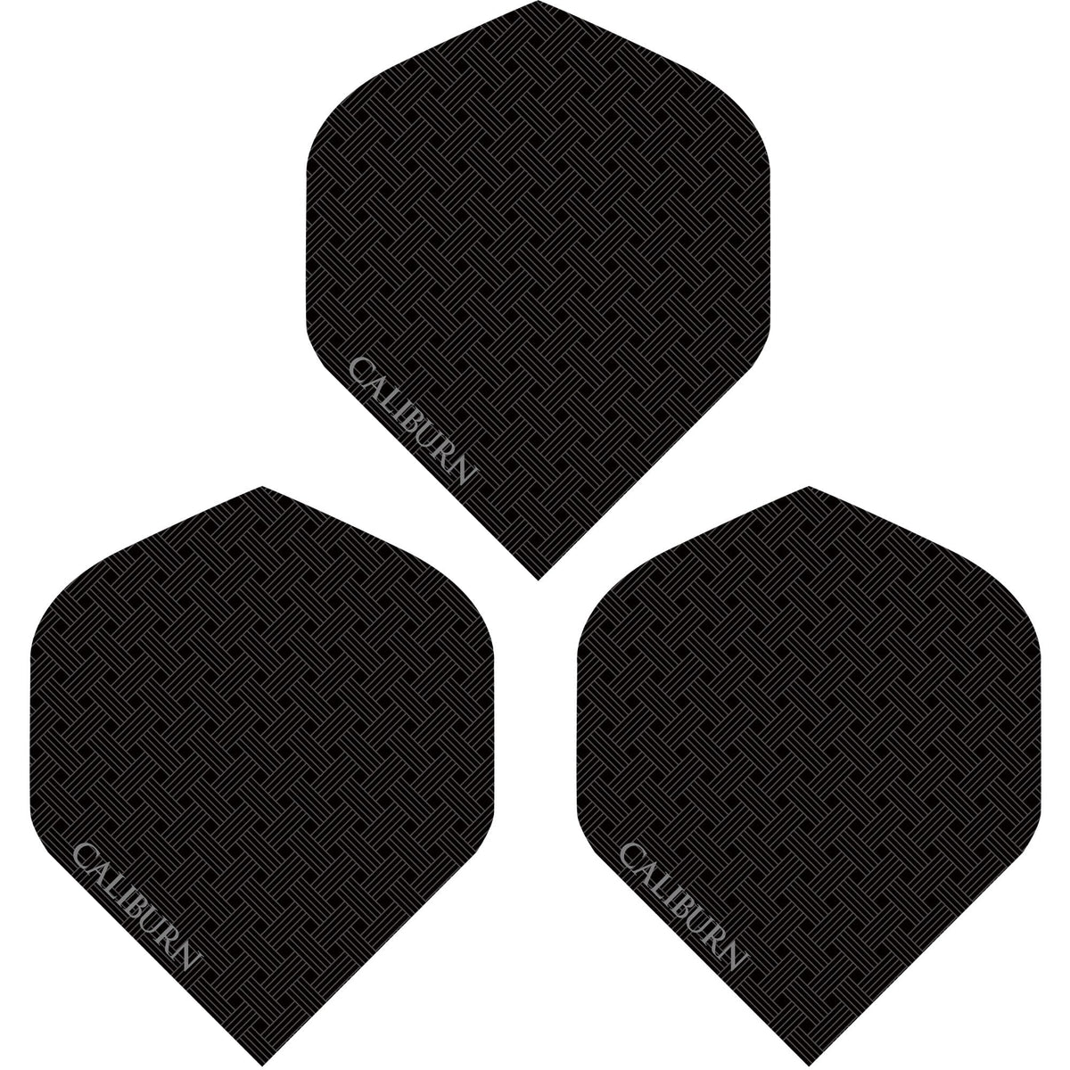 Caliburn Dart Flights - 100 Micron - Standard No2 - Logo - Black