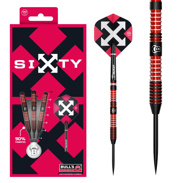 BULL'S Sixty Darts - Steel Tip - 90% Tungsten - S1