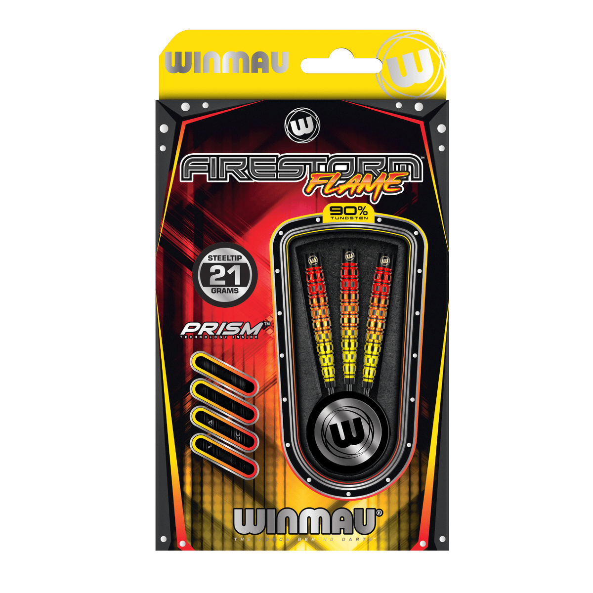 Winmau Firestorm Darts - Steel Tip - 90% Tungsten - Flame 2