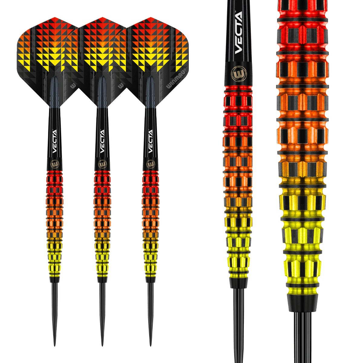 Winmau Firestorm Darts - Steel Tip - 90% Tungsten - Flame 2