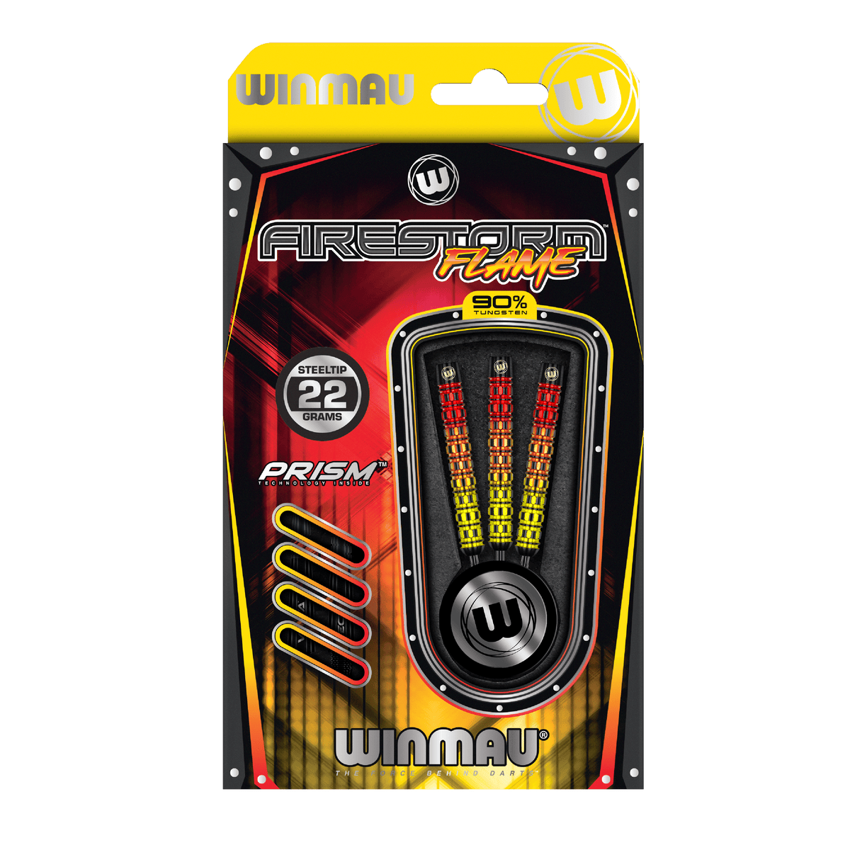 Winmau Firestorm Darts - Steel Tip - 90% Tungsten - Flame 1