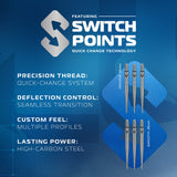 Winmau Lunaris Switch Darts - Steel Tip - 90% Tungsten - Parallel