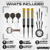 Winmau Exion Switch Darts - Steel Tip - 90% Tungsten - Parallel