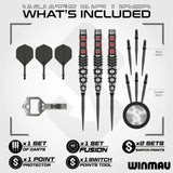 Winmau Fornax Switch Darts - Steel Tip - 90% Tungsten - Torpedo