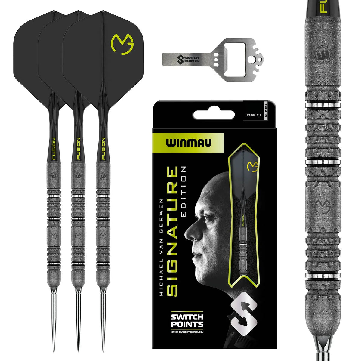 Winmau Michael van Gerwen Switch Darts - Steel Tip - 90% Tungsten - Signature