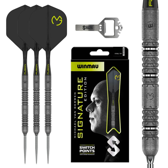 Winmau Michael van Gerwen Switch Darts - Steel Tip - 90% Tungsten - Signature