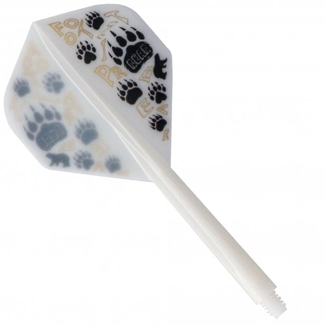 *Condor Dart Flights - Standard - Footprint Bear - White & Black