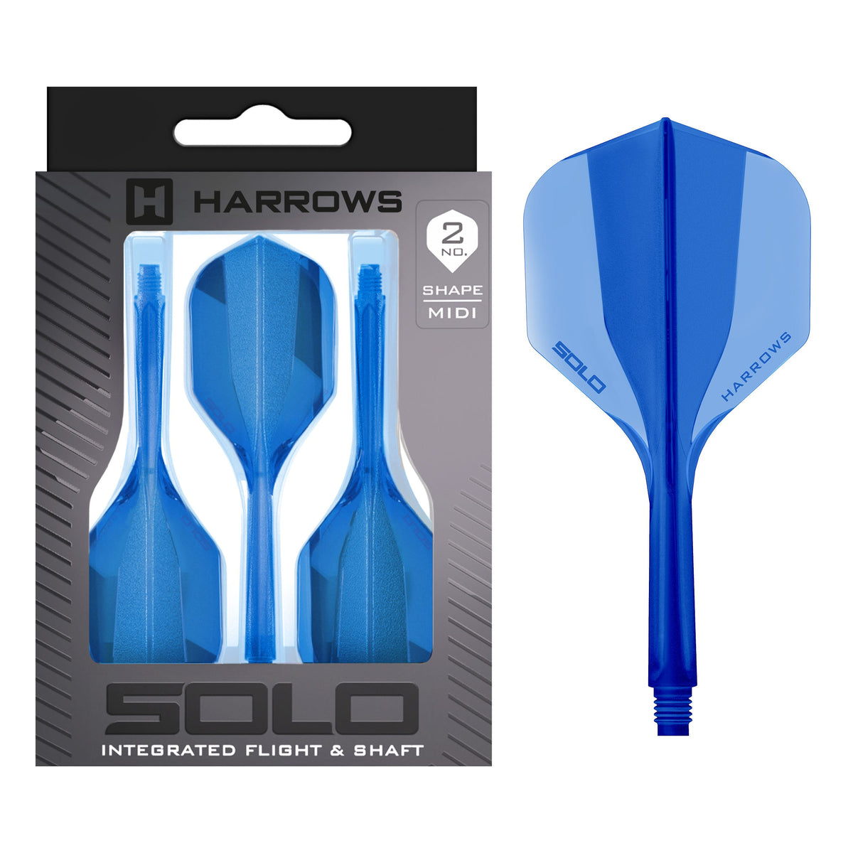 Harrows Solo 2 Dart Flights - Moulded Shaft & Flight