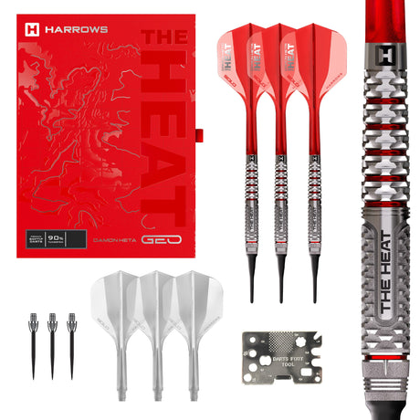 Harrows Damon Heta Darts - Soft Tip - 90% Tungsten - Geo 20g