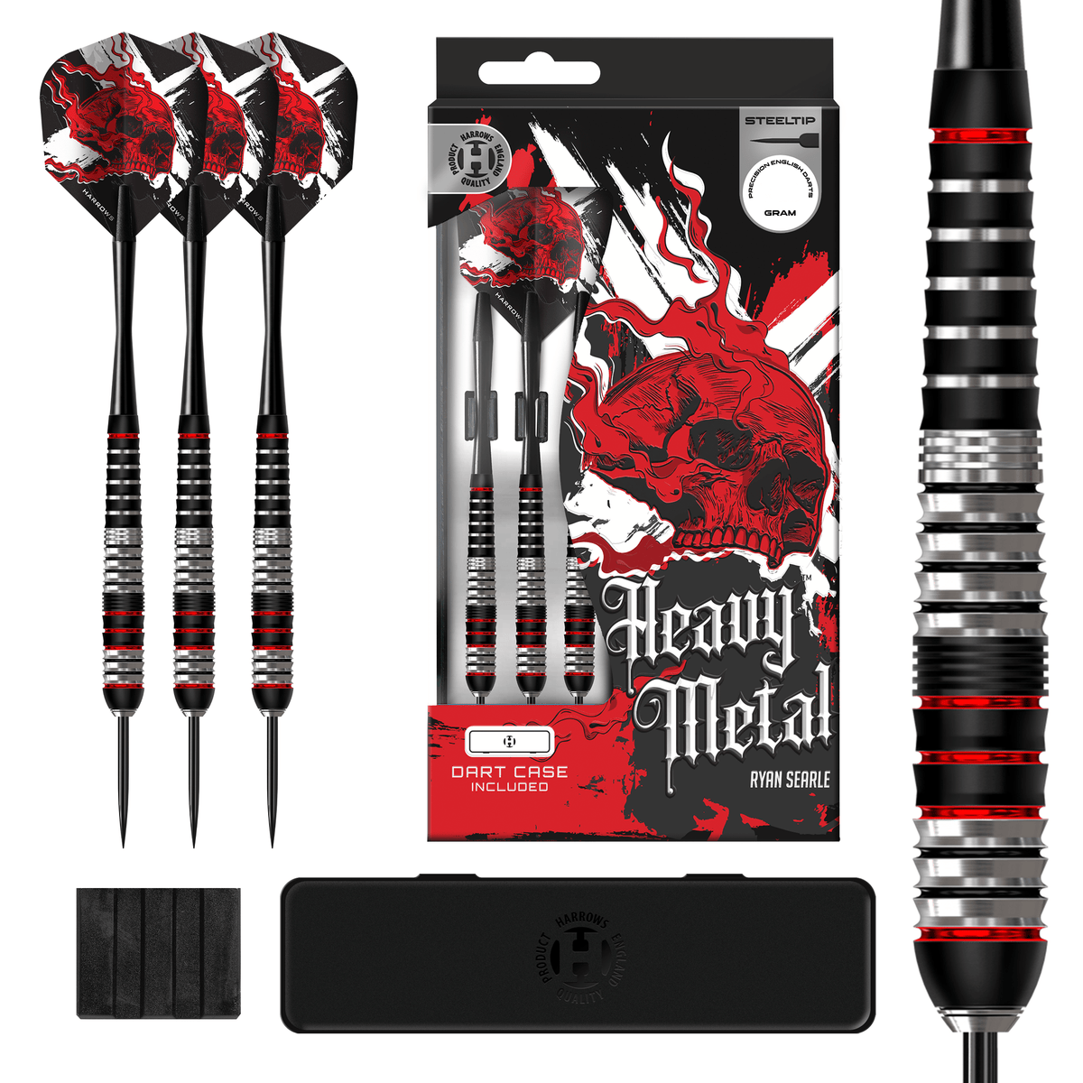 Harrows Ryan Searle Darts - Steel Tip - Brass - Heavy Metal