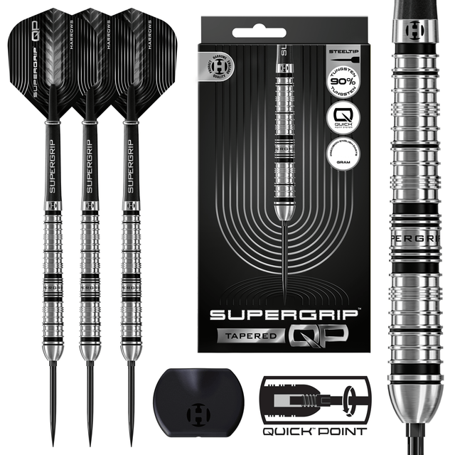 Harrows Supergrip QP Darts - Steel Tip - 90% Tungsten