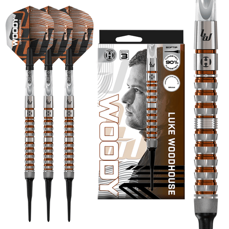 Harrows Luke Woodhouse Darts - Soft Tip - 90% Tungsten - Series 3 18g