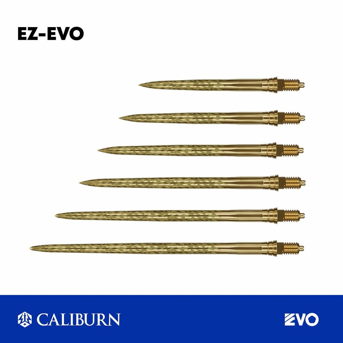 CALIBURN EZ-EVO Dart Points - Steel Tip - Laser Lightning