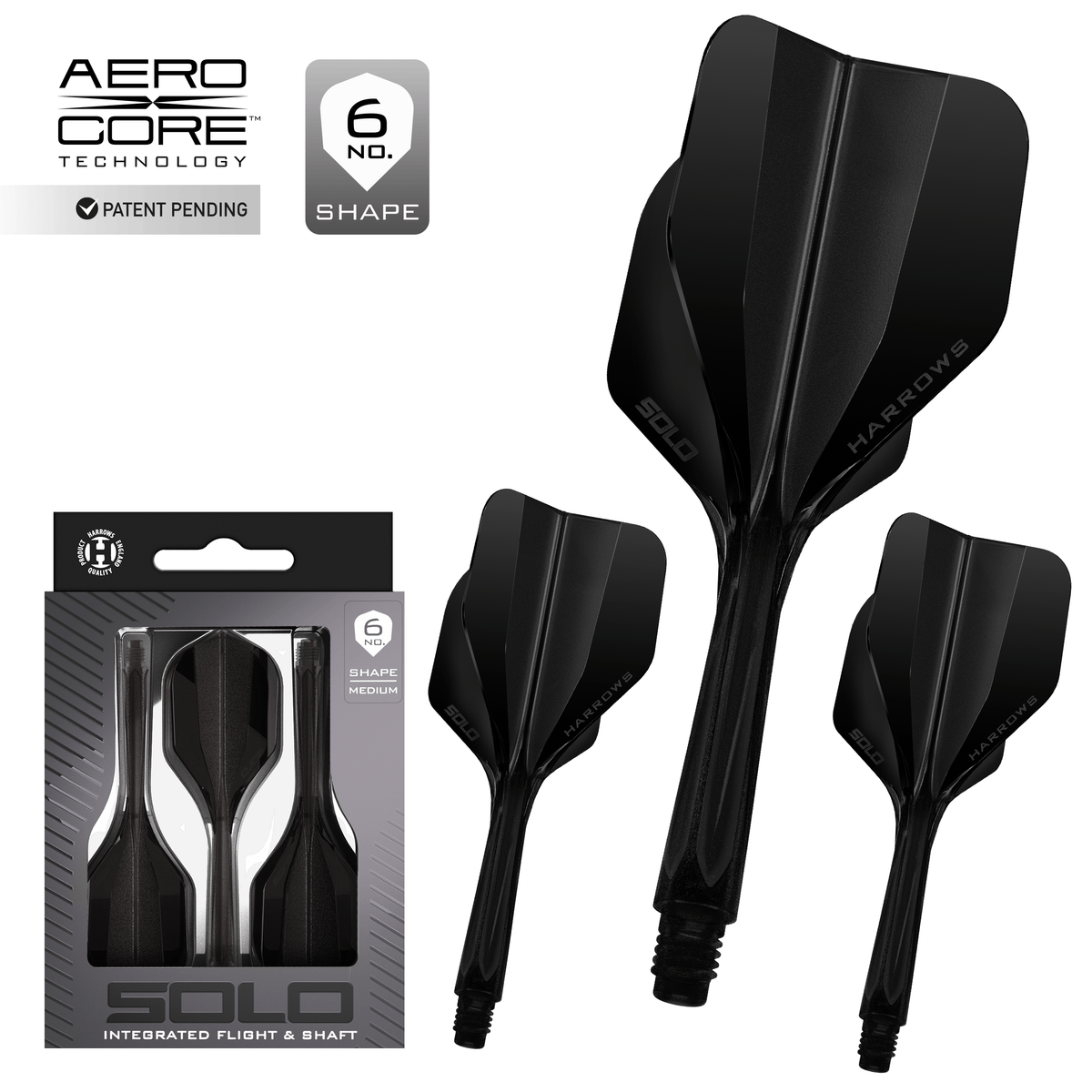 Harrows Solo Dart Flights - Moulded Flight & Shaft