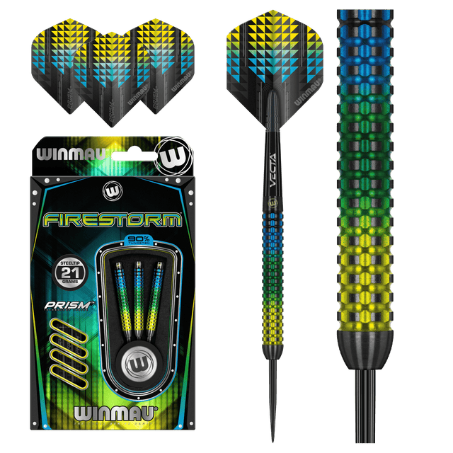 Winmau Firestorm Darts - Steel Tip - 90% Tungsten