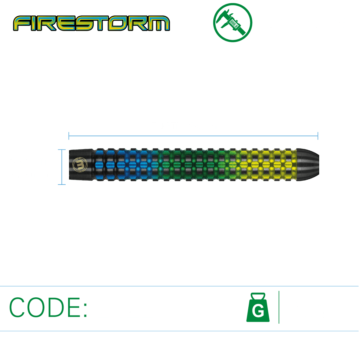 Winmau Firestorm Darts - Steel Tip - 90% Tungsten