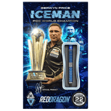 Red Dragon Gerwyn Price Darts - Steel Tip - 90% Tungsten - Glacier