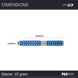 Red Dragon Gerwyn Price Darts - Steel Tip - 90% Tungsten - Glacier