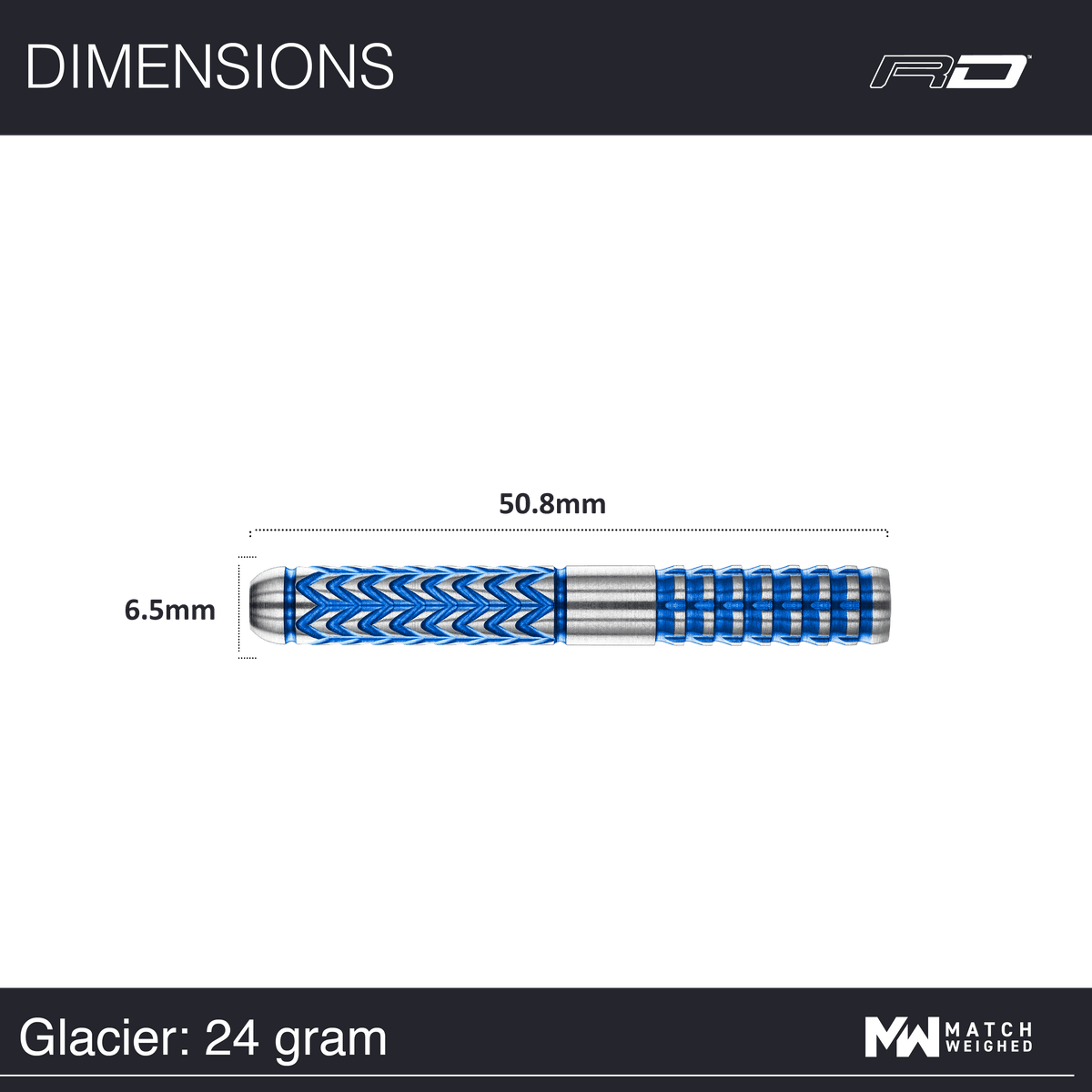 Red Dragon Gerwyn Price Darts - Steel Tip - 90% Tungsten - Glacier