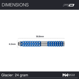 Red Dragon Gerwyn Price Darts - Steel Tip - 90% Tungsten - Glacier