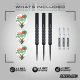 Red Dragon Bullhitters Darts - Steel Tip - 90% Tungsten 23g