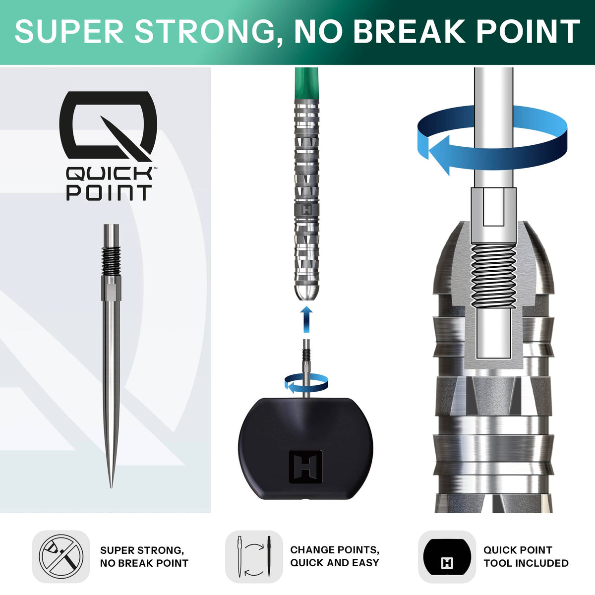 Harrows Torrent Darts - Steel Tip - 90% Tungsten - Parallel