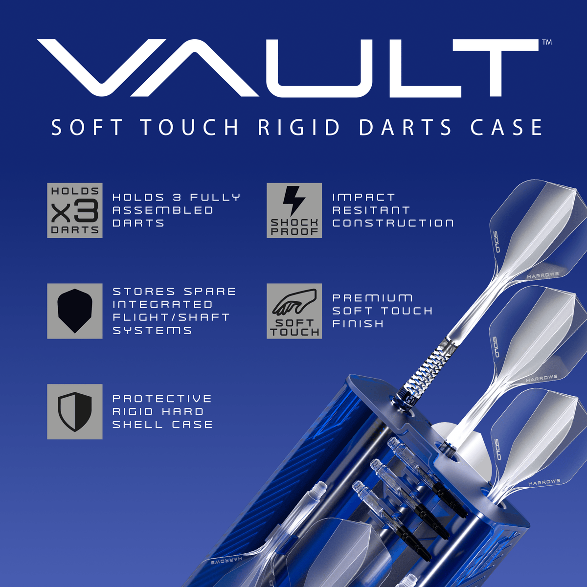 Harrows Vault Case - Holds a full set of darts