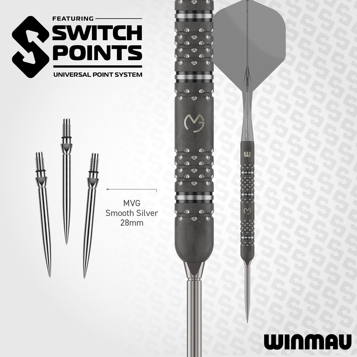 Winmau Michael van Gerwen Switch Darts - Steel Tip - 90% Tungsten - TS-Pro