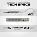 Winmau Gian van Veen Darts - Soft Tip - 90% Tungsten - W-Max 18g