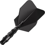 Viper Diamond Core Dart Flights - Moulded Flights & Shaft - Standard - Black