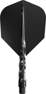 Viper Diamond Core Dart Flights - Moulded Flights & Shaft - Standard - Black