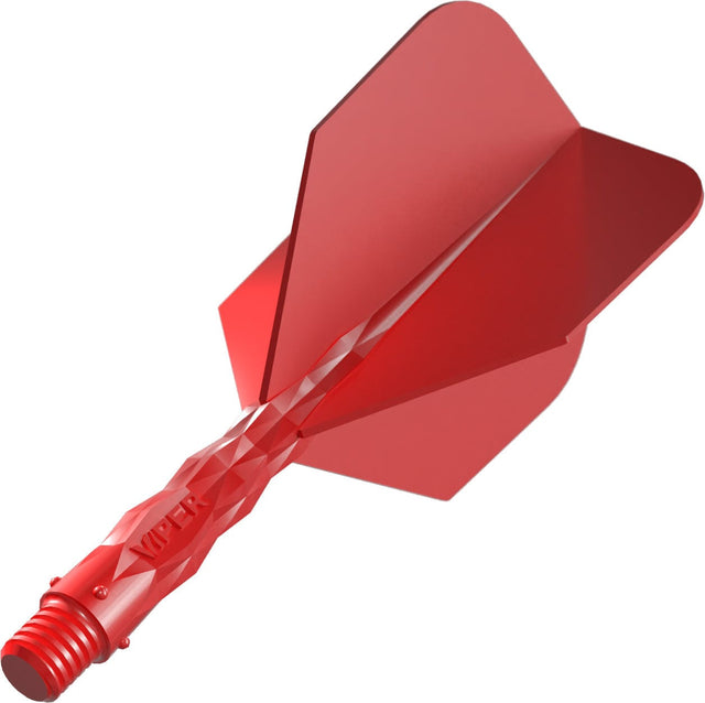 Viper Diamond Core Dart Flights - Moulded Flights & Shaft - Standard - Red