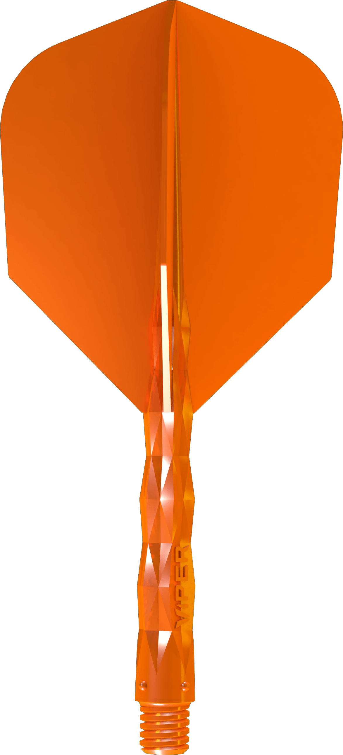 Viper Diamond Core Dart Flights - Moulded Flights & Shaft - Standard - Neon Orange