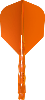 Viper Diamond Core Dart Flights - Moulded Flights & Shaft - Standard - Neon Orange