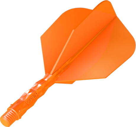 Viper Diamond Core Dart Flights - Moulded Flights & Shaft - Standard - Neon Orange