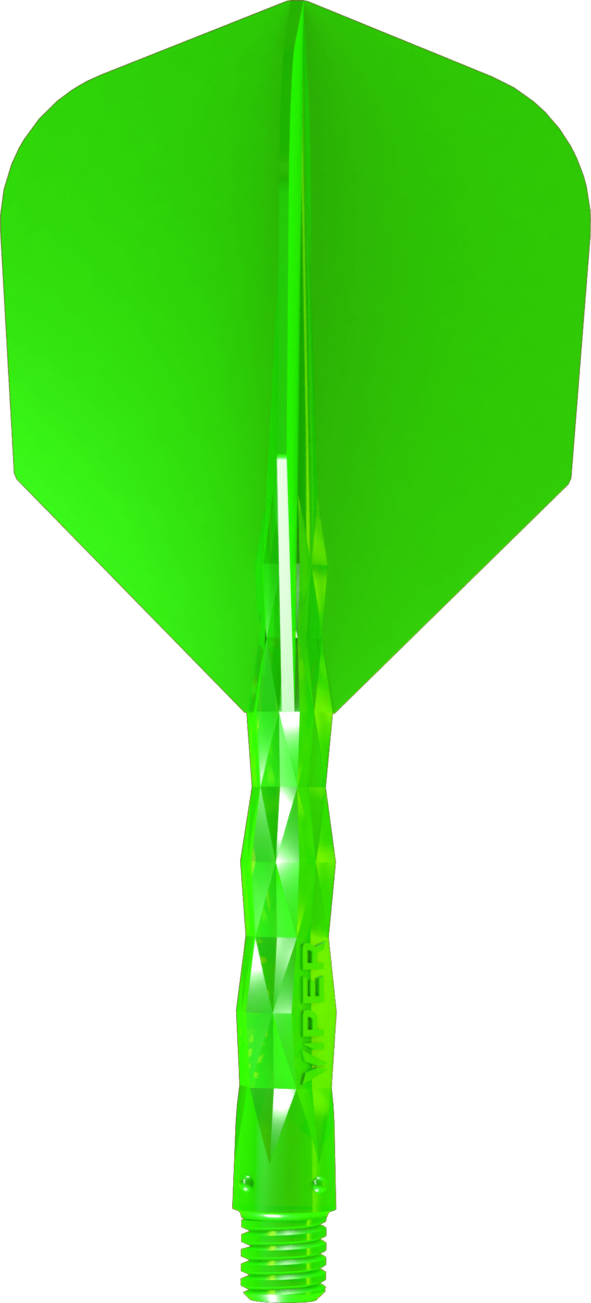 Viper Diamond Core Dart Flights - Moulded Flights & Shaft - Standard - Neon Green