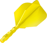 Viper Diamond Core Dart Flights - Moulded Flights & Shaft - Standard - Neon Yellow