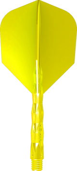 Viper Diamond Core Dart Flights - Moulded Flights & Shaft - Standard - Neon Yellow