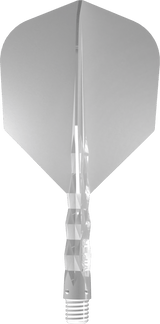 Viper Diamond Core Dart Flights - Moulded Flights & Shaft - Standard - White