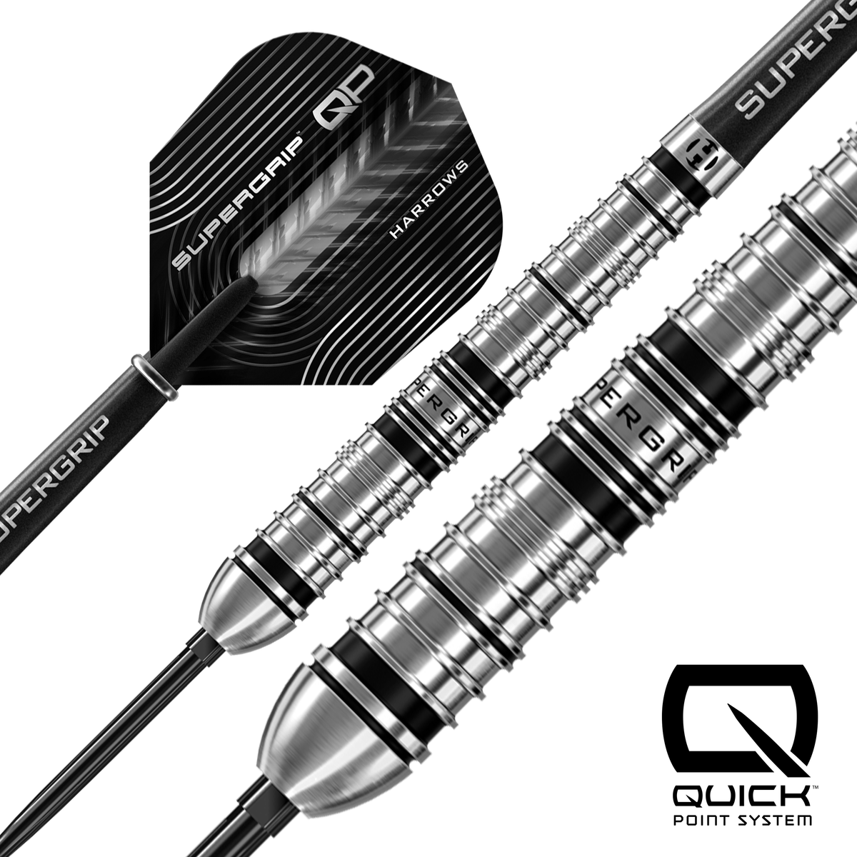 Harrows Supergrip QP Darts - Steel Tip - 90% Tungsten