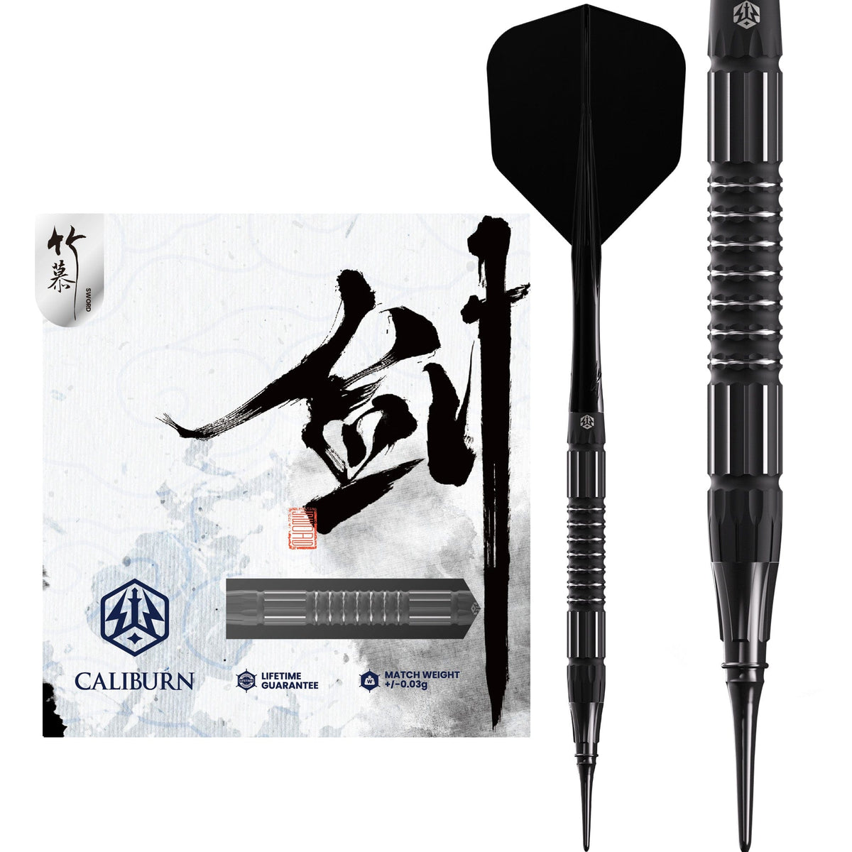 Caliburn Sword Darts - Soft Tip - 95% Tungsten - S2 - 18g