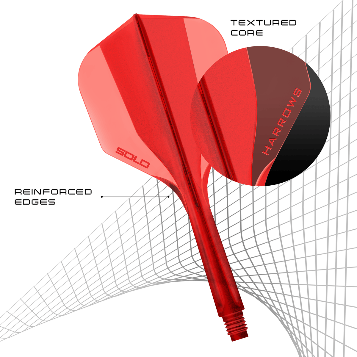 Harrows Solo Dart Flights - Moulded Flight & Shaft
