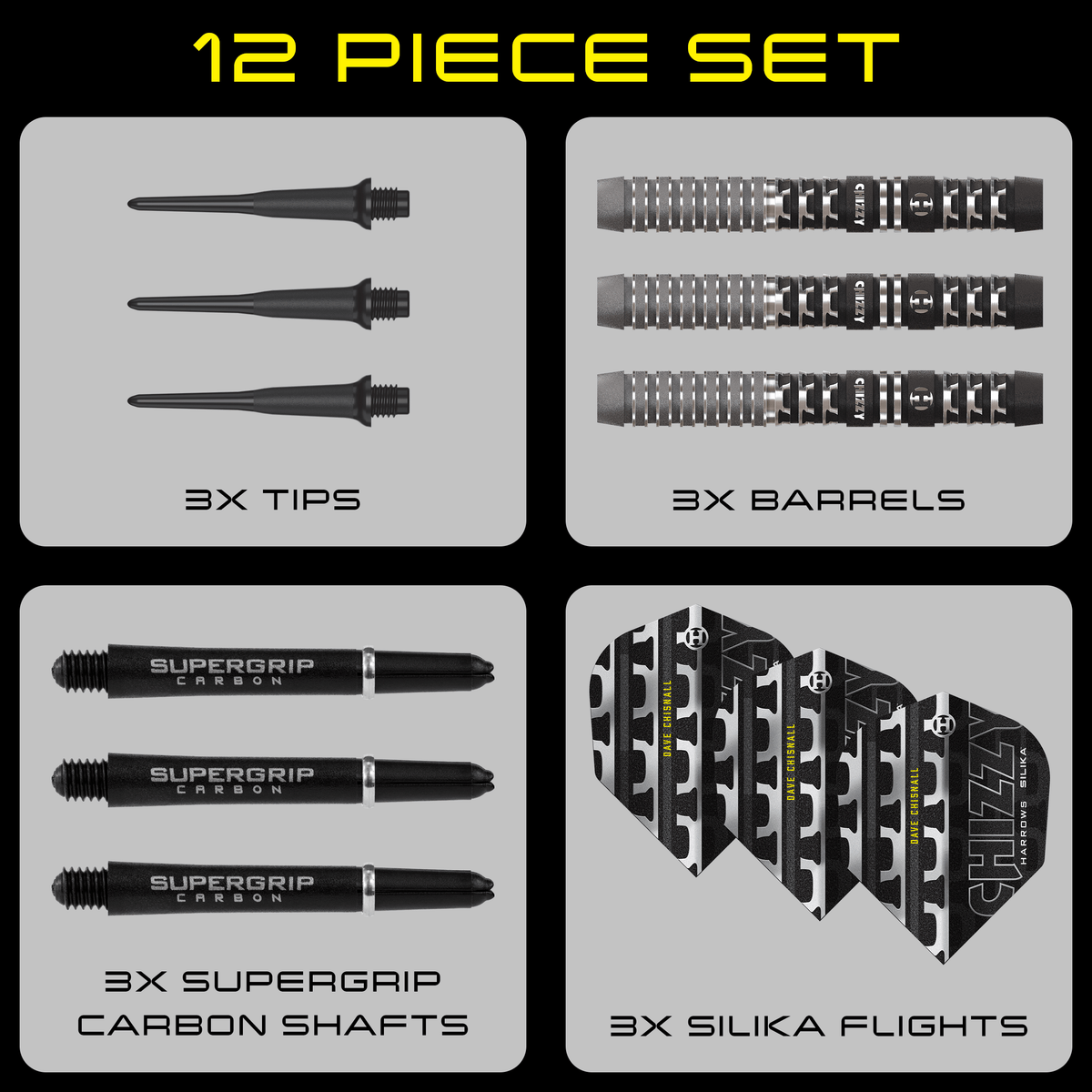 Harrows Dave Chisnall Darts - Soft Tip - 90% Tungsten - Series 4