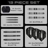 Harrows Supergrip QP Darts - Steel Tip - 90% Tungsten