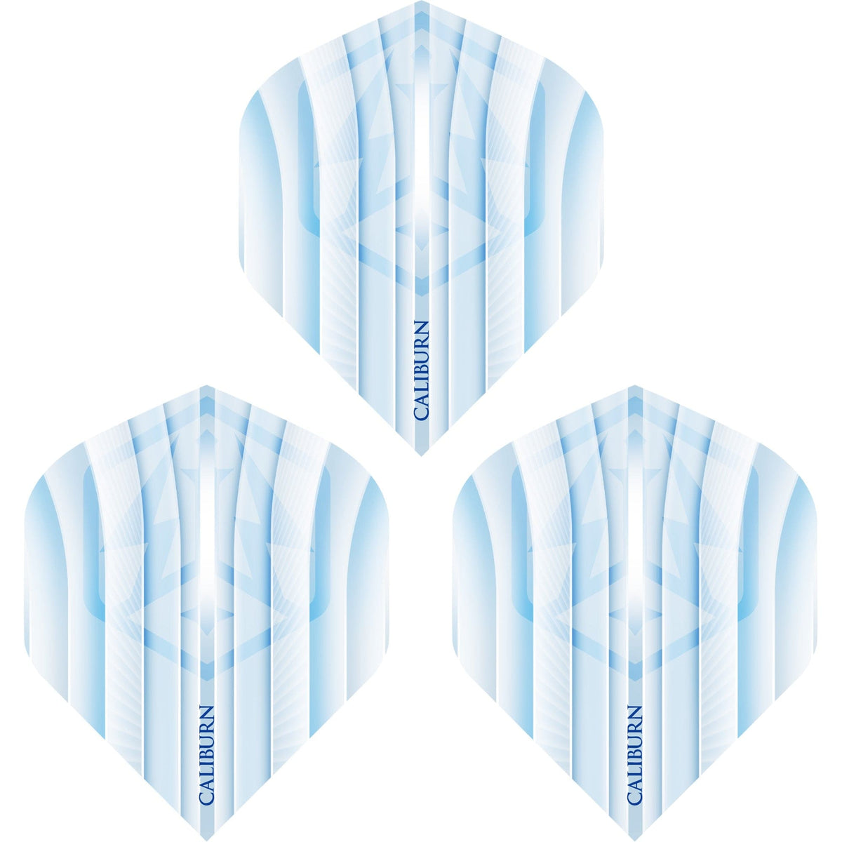 Caliburn Dart Flights - 100 Micron - Standard No2 - Ice Shadow